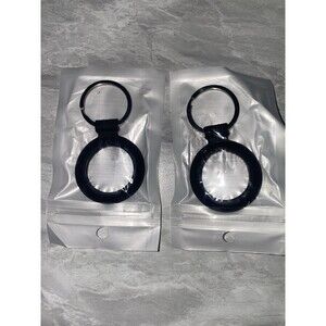 2 Pack Airtag Holder Case Keychain for Apple Tags Item Finder Black New‎
